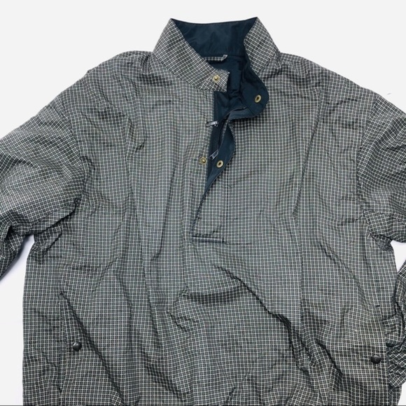 Dryjoys By Footjoy Plaid Checks Golf Jacket Large Brown Blue lightweight - Picture 1 of 10